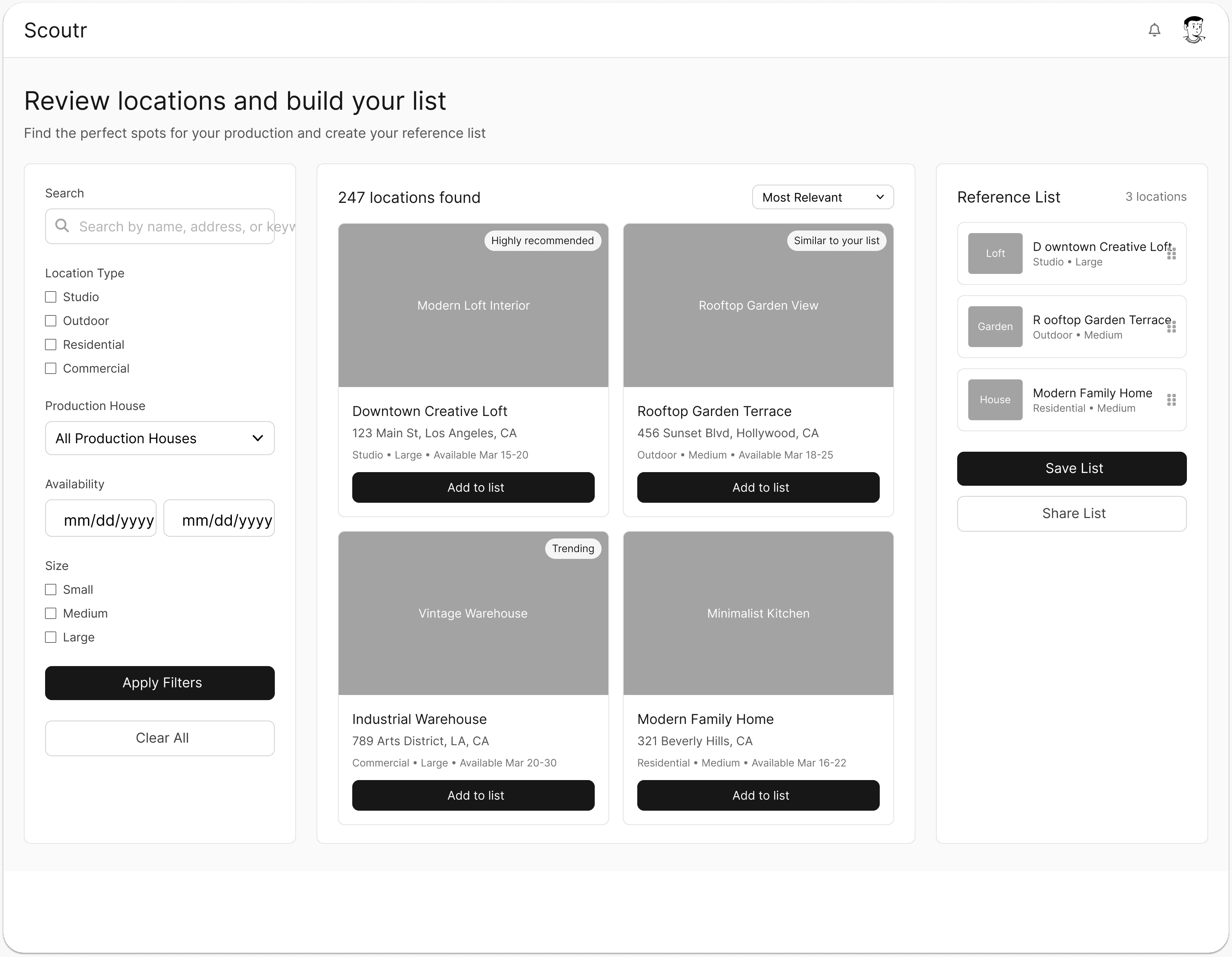Initial AI-generated wireframe from UX Pilot